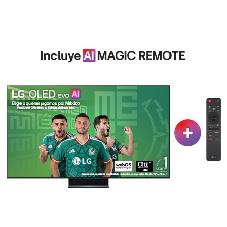 Vista frontal de Pantalla 83 pulgadas LG OLED evo AI C6 4K SMART TV webOS 2026 OLED83C6PSA